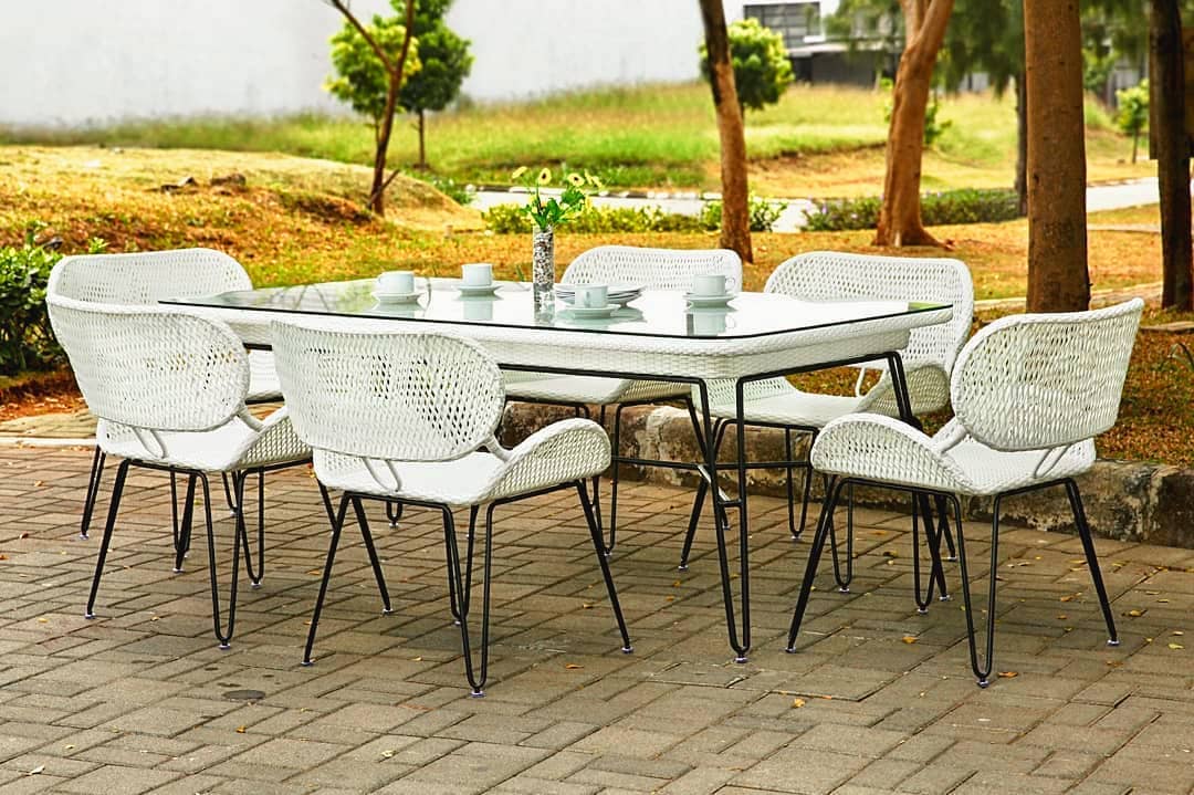 Indonesia Garden Teak Outdoor Furniture, Synthetic Rattan Outdoor Furniture